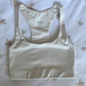 Girlfriend Collective Paloma Racerback Bra in Ivory